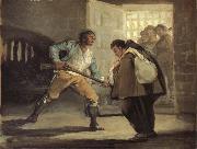 Francisco Goya El Maragato Points a gun oil on canvas